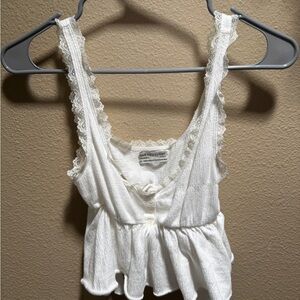 Urban Outfitters White Lace Tank Top